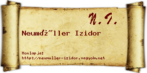 Neumüller Izidor névjegykártya